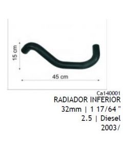 MIT. MANGUERA RADIADOR INFERIOR. L-200 2.5 DIESEL