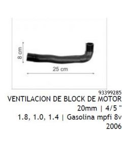 GM. MANGUERA DESCARGA DE GASES CORSA 1.8 02/