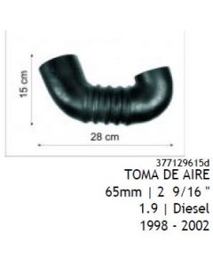 VW. MANGUERA TOMA AIRE GOL 1.9 DIESEL