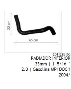 HYU. MANGUERA RADIADOR INFERIOR TUCSON 2.0 2004/