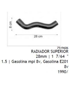 FIT. MANGUERA DE RADIADOR. SUPERIOR FIAT FIORINO