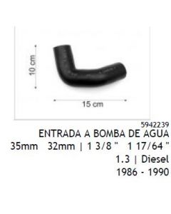 FIT. MANGUERA DE BOMBA DE AGUA FIAT 1300 DIESEL