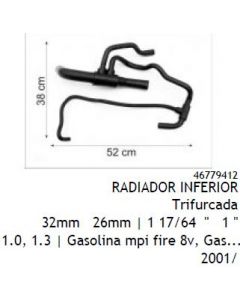 FIT. MANGUERA DE RADIADOR. INFERIOR SIENA 1.3 16V FIRE