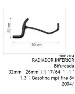 FIT. MANGUERA DE RADIADOR. INFERIOR UNO FIRE