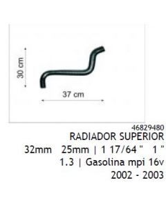 FIT. MANGUERA DE RADIADOR. SUPERIOR DOBLO 1.3