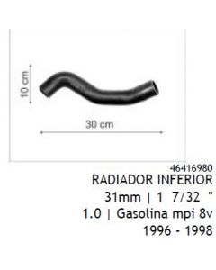 FIT. MANGUERA DE RADIADOR. INFERIOR PALIO 1.0 FIRE