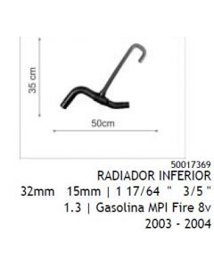 FIT. MANGUERA DE RADIADOR. INFERIOR PALIO 1.3 FIRE