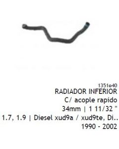 PEU. MANGUERA RADIADOR INFERIOR PEUGEOT 405