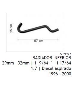 FIT. MANGUERA DE RADIADOR. INFERIOR DUNA 1.7 DIESEL