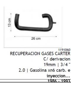 PEU. MANGUERA RECUPERACION GASES CARTER