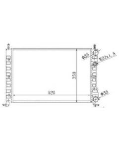 RADIADOR DE AGUA PALIO 1. 3/1.6 16V FIRE 00/ S/AA (2534) 