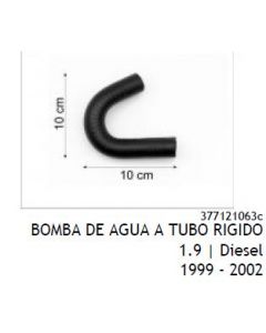 VW. MANGUERA BOMBA AGUA A TUBO RIGIDO GOL 1.9 DIESEL 377-121063-C
