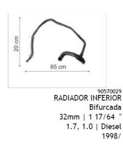 GM. MANGUERA RADIADOR INFERIOR CORSA 1.7 DIESEL